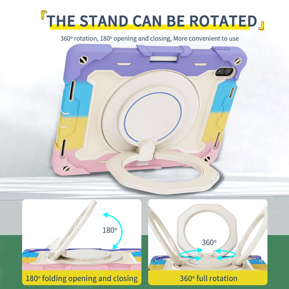 Armor Shockproof Handle Ring Rotation Case Cover for iPad 10.2 (2019) / (2020) / (2021) (No Pen Slot)