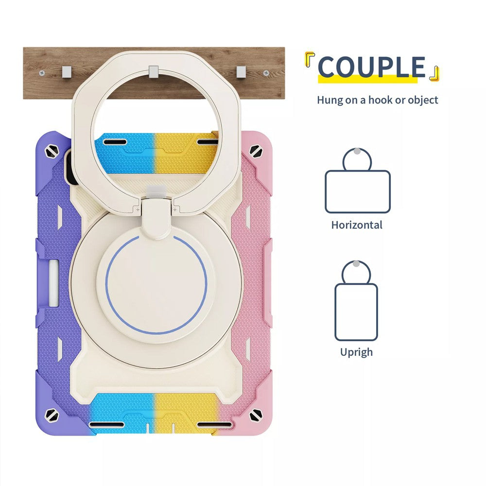 Armor Shockproof Handle Ring Rotation Case Cover for iPad 10.2 (2019) / (2020) / (2021) (No Pen Slot)