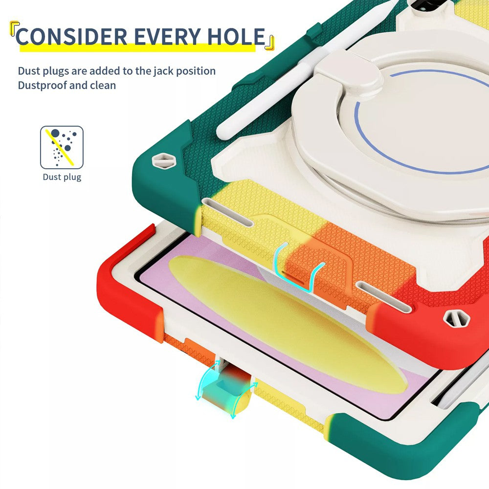 Armor Shockproof Handle Ring Rotation Case Cover for iPad 10.2 (2019) / (2020) / (2021) (No Pen Slot)