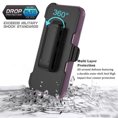 Shockproof Robot Armor Hard Plastic Case with Belt Clip for iPhone 6 / 6s / 7 / 8 / SE (2020)-Black