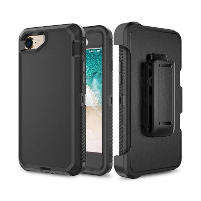 Shockproof Robot Armor Hard Plastic Case with Belt Clip for iPhone 6 / 6s / 7 / 8 / SE (2020)-Black