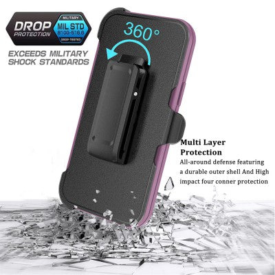 Shockproof Robot Armor Hard Plastic Case with Belt Clip for iPhone 15