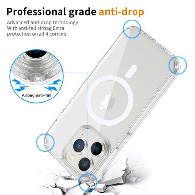 High Quality Acrylic + TPU Hybrid Transparent Magsafe Case for iPhone XS Max