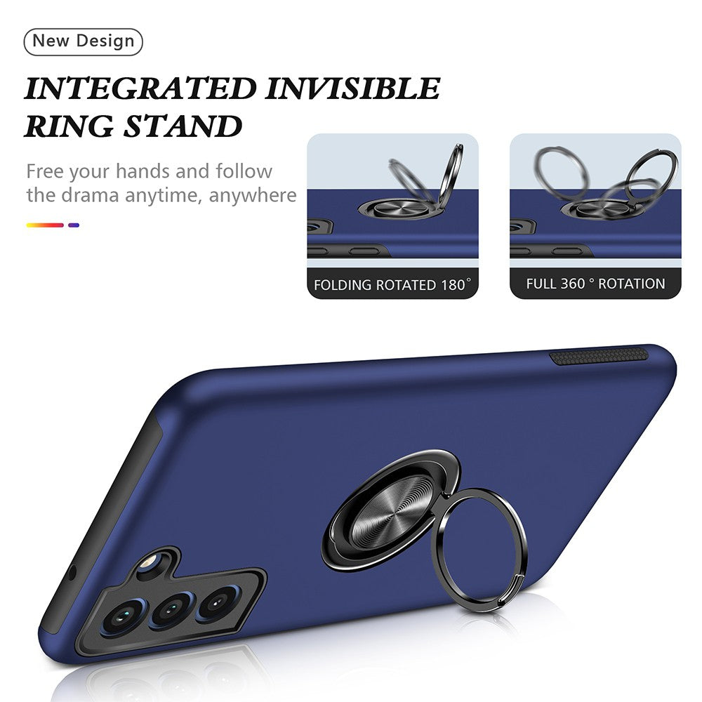 Magnetic Ring Holder Shockproof Cover Case for Samsung Galaxy S21 Ultra
