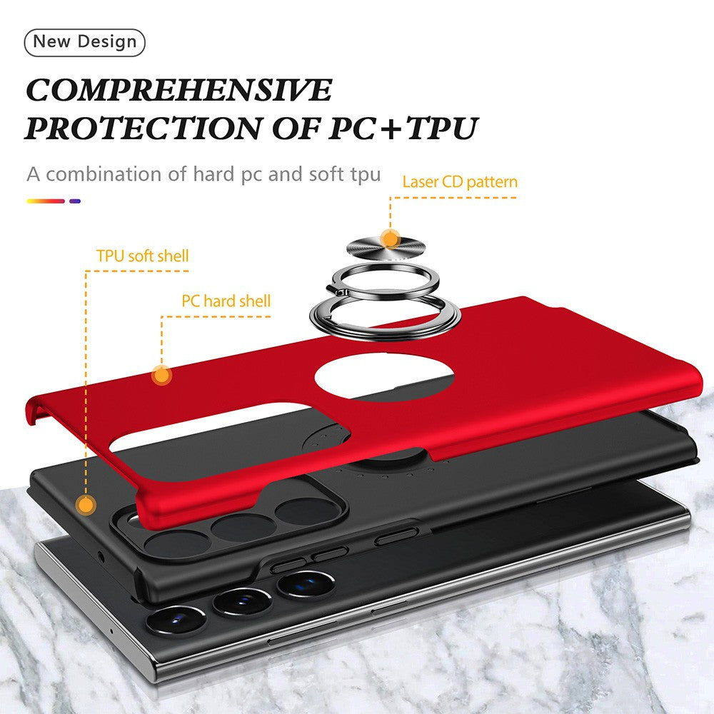 Magnetic Ring Holder Shockproof Cover Case for Samsung Galaxy S24 Ultra