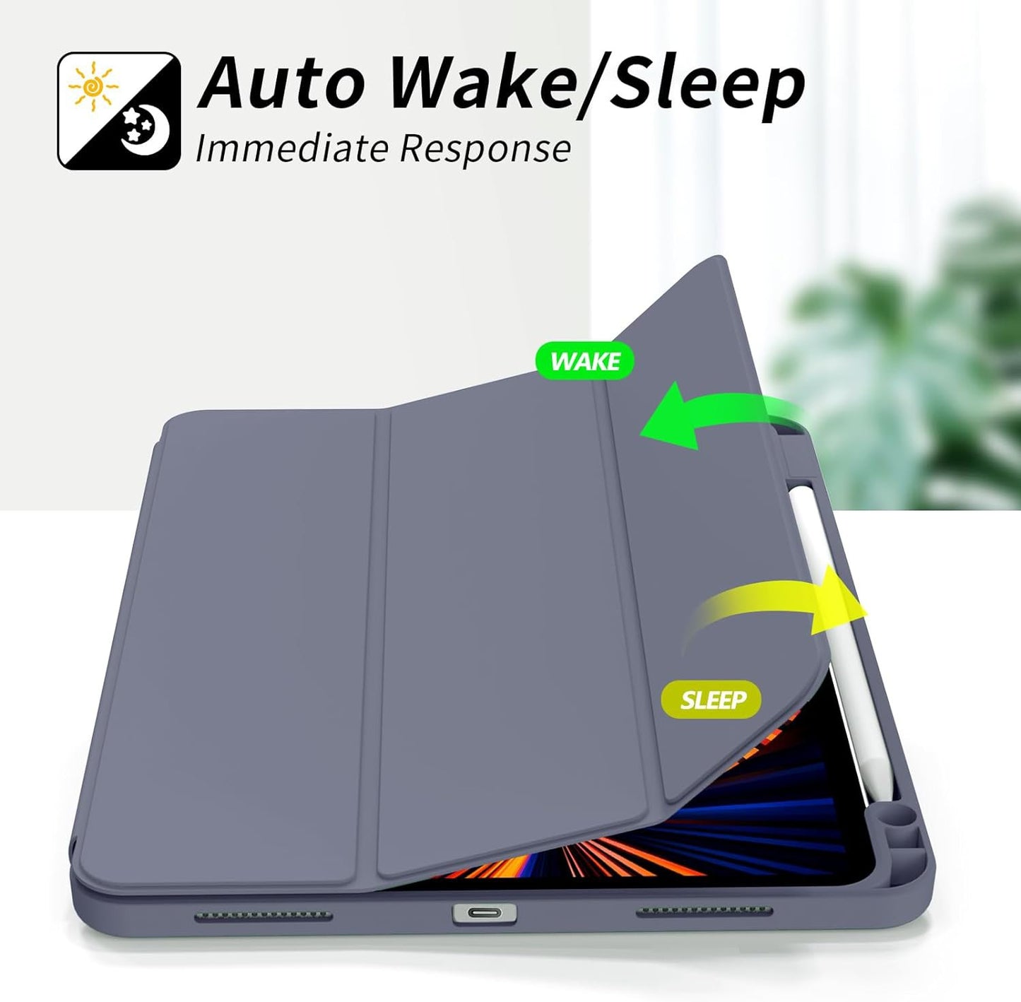 Soft TPU Back Shell Slim Cover Case with Auto Sleep / Wake for iPad Pro 13 (2024)