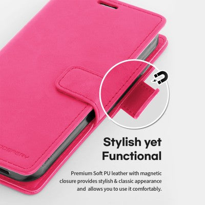 iPhone 17 Air Mercury Blue Moon Diary Case With Magnetic Ring