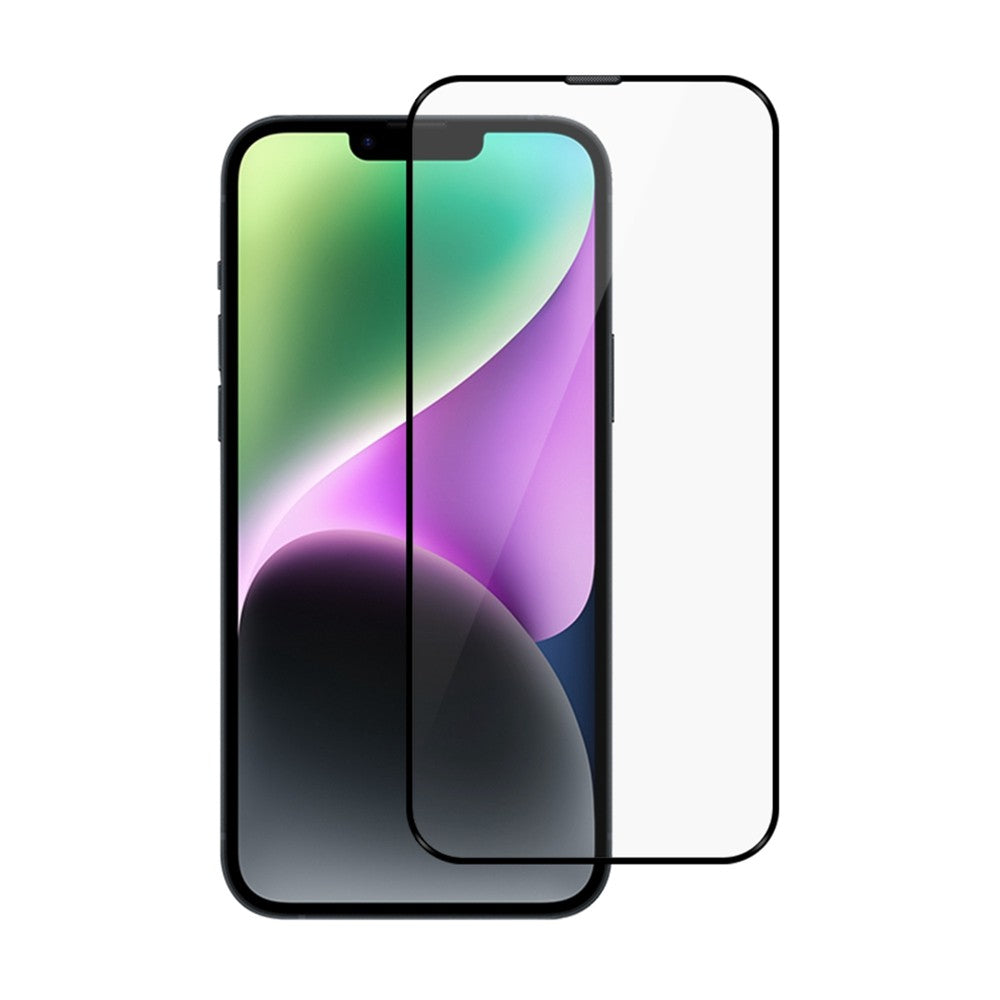 Kinglas Full Screen Black Edge Tempered Glass Screen Protector For iPhone 15 Plus / 16 Plus
