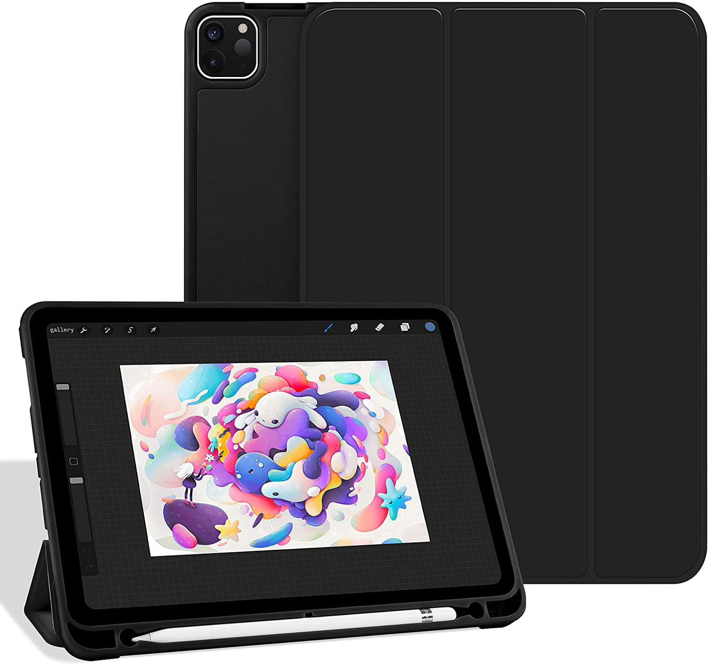 Soft TPU Back Shell Slim Cover Case with Auto Sleep / Wake for iPad Pro 11 (2018) / (2020) / (2021) / (2022)