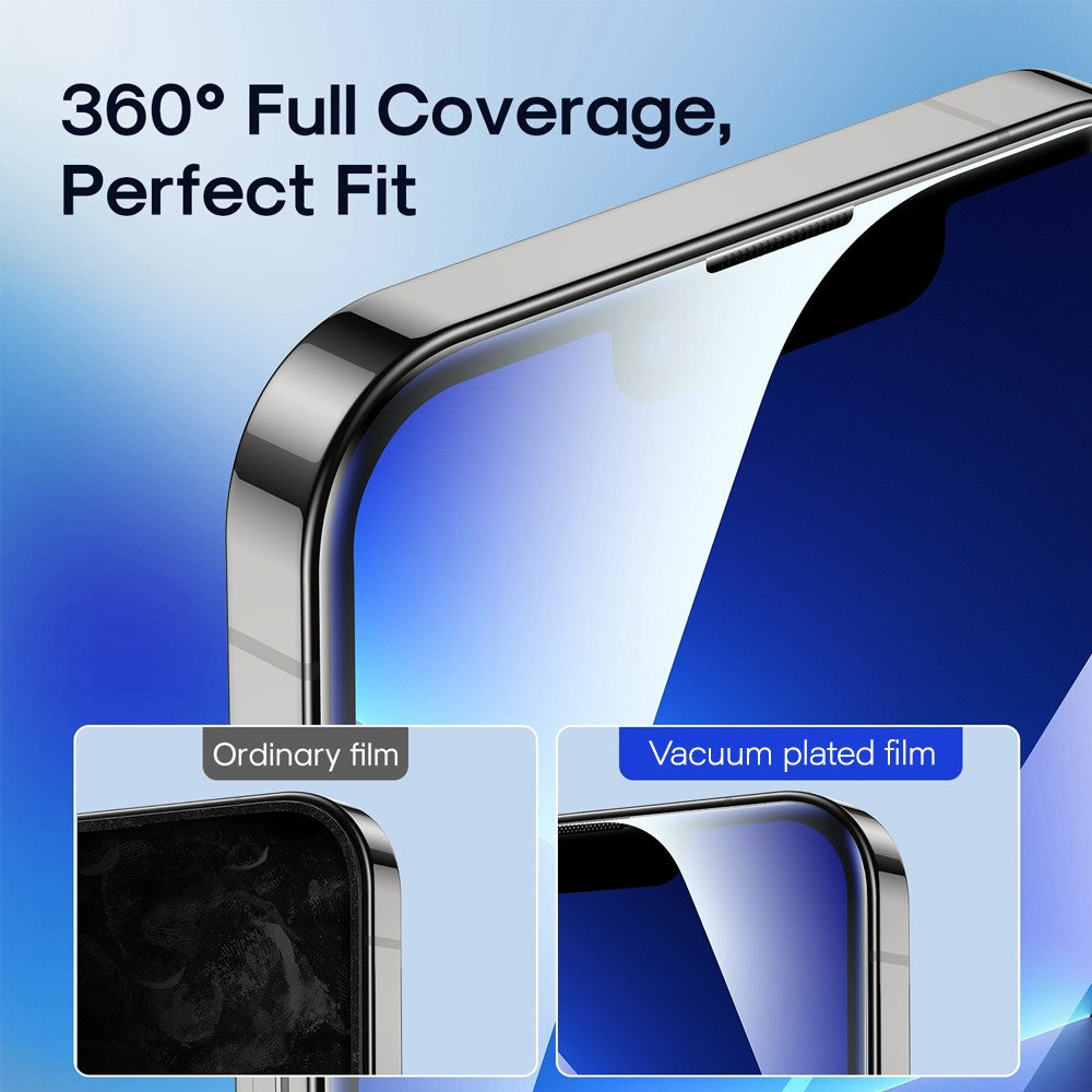Kinglas Full Screen Black Edge Tempered Glass Screen Protector for iPhone 13 / 13 Pro / 14