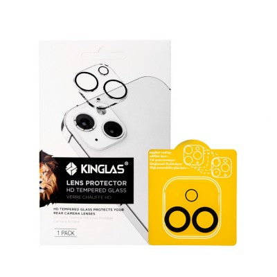 Kinglas Back Camera Lens HD Tempered Glass+Black Circle for iPhone 14 / 14 Plus
