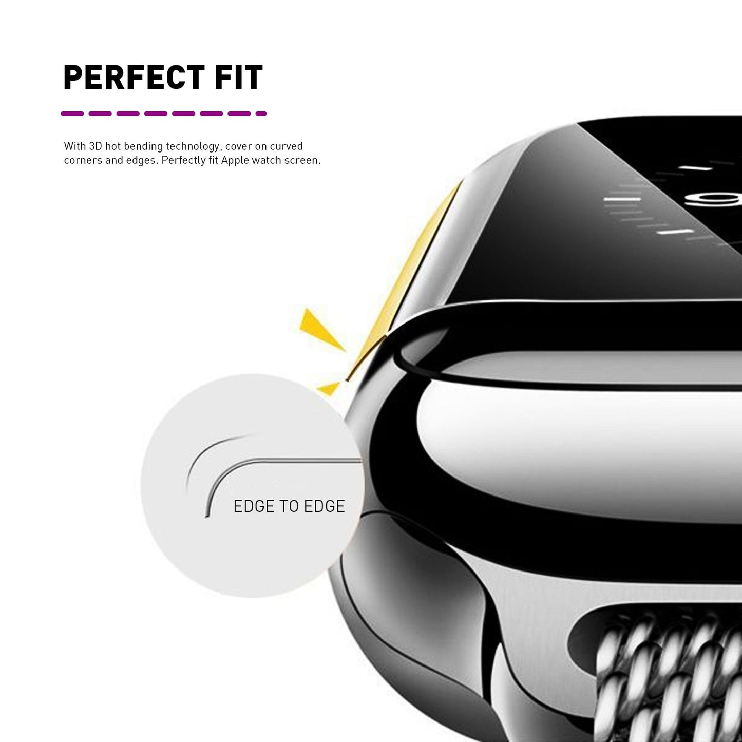 3D Full Cover Tempered Glass Screen Protector for iWatch 38MM
