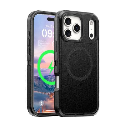 iPhone 17   Shockof Robot Armor Hard Plastic Belt Clip Case Cover With Magnetic Ring