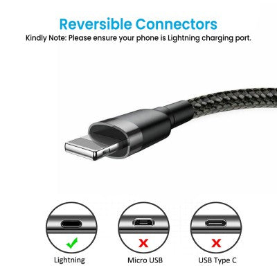 iQuick Braided USB-C to Lightning Fast Charging Cable 2M