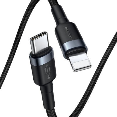 iQuick Braided USB-C to Lightning Fast Charging Cable 2M