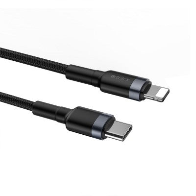 iQuick Braided USB-C to Lightning Fast Charging Cable 2M