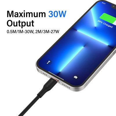 iQuick PowerWire 1 Series TPE Charging Date Cable Type-C to iP 0.5m