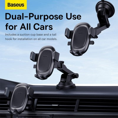 Baseus Ultra Control Pro Series Clamp-Type Car Holder Set-Cluster Black