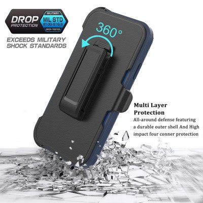 Shockproof Robot Armor Hard Plastic Case with Belt Clip for iPhone X / XS-Black