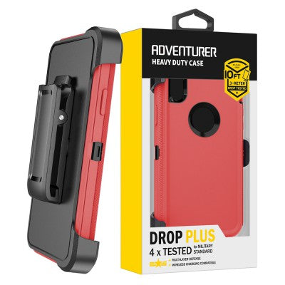 Shockproof Robot Armor Hard Plastic Case with Belt Clip for iPhone X / XS-Black