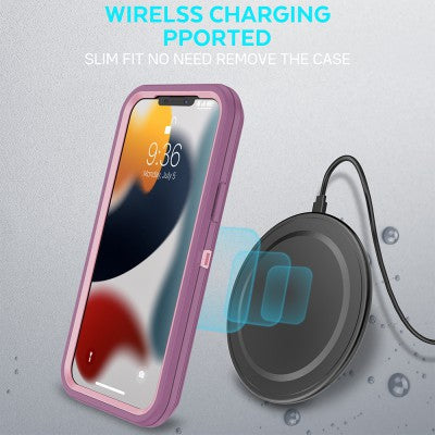 Shockproof Robot Armor Hard Plastic Case with Belt Clip for iPhone 12 Pro Max / 13 Pro Max