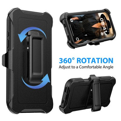 Shockproof Robot Armor Hard Plastic Case with Belt Clip for iPhone 16 Pro Max