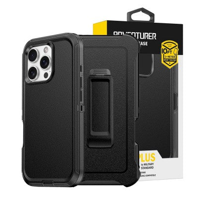 Shockproof Robot Armor Hard Plastic Case with Belt Clip for iPhone 16 Pro
