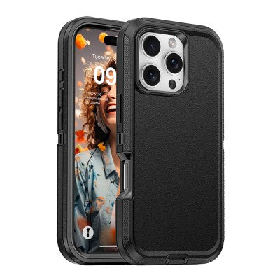 Shockproof Robot Armor Hard Plastic Case with Belt Clip for iPhone 16 Pro