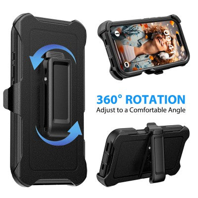Shockproof Robot Armor Hard Plastic Case with Belt Clip for iPhone 16 Pro