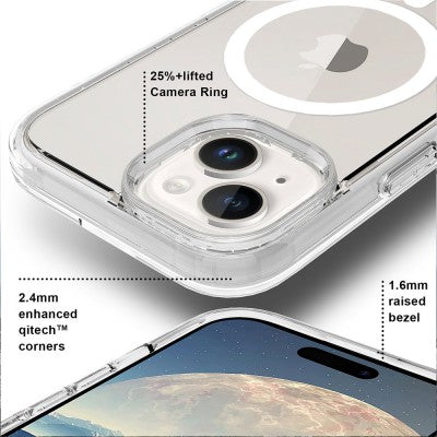 UTIA Ultimake Shockproof Transparent Magsafe Cover Case for iPhone 15 Plus