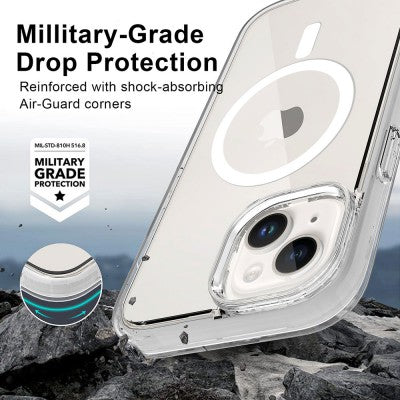 UTIA Ultimake Shockproof Transparent Magsafe Cover Case for iPhone 15 Plus