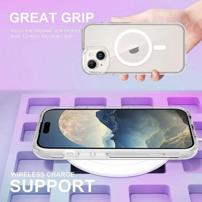 UTIA Ultimake Shockproof Transparent Magsafe Cover Case for iPhone 15 Plus