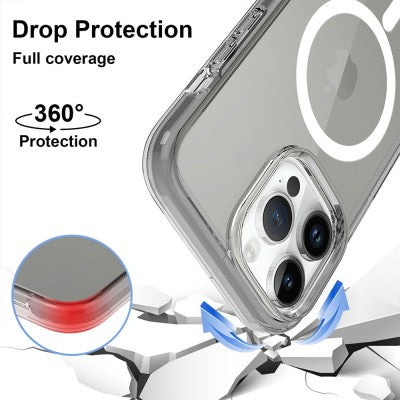 UTIA Ultimake Shockproof Transparent Magsafe Cover Case for iPhone 15 Pro