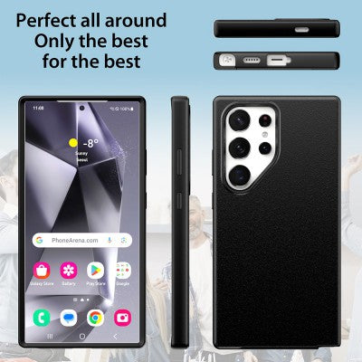 Hybrid Beatles Shockproof Case Cover with Magnetic Ring for Samsung Galaxy S25 Ultra-Transparent