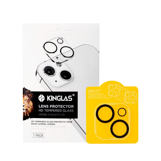 Kinglas Back Camera Lens HD Tempered Glass+Black Circle for iPhone 15 Pro / 15 Pro Max