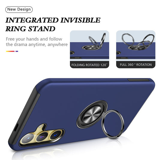 Magnetic Ring Holder Shockproof Cover Case for Samsung Galaxy S24 Plus