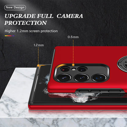Magnetic Ring Holder Shockproof Cover Case for Samsung Galaxy S24 Ultra