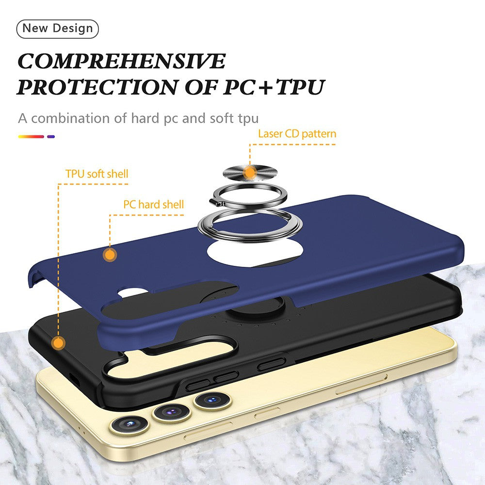 Magnetic Ring Holder Shockproof Cover Case for Samsung Galaxy S24/S25