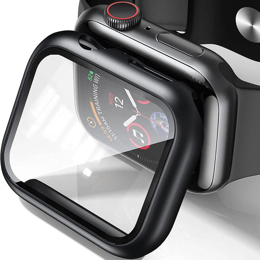 Re-Define Hard PC Case with Tempered Glass Screen Protector for Apple Watch Series 4 / 5 / 6 / SE 44mm