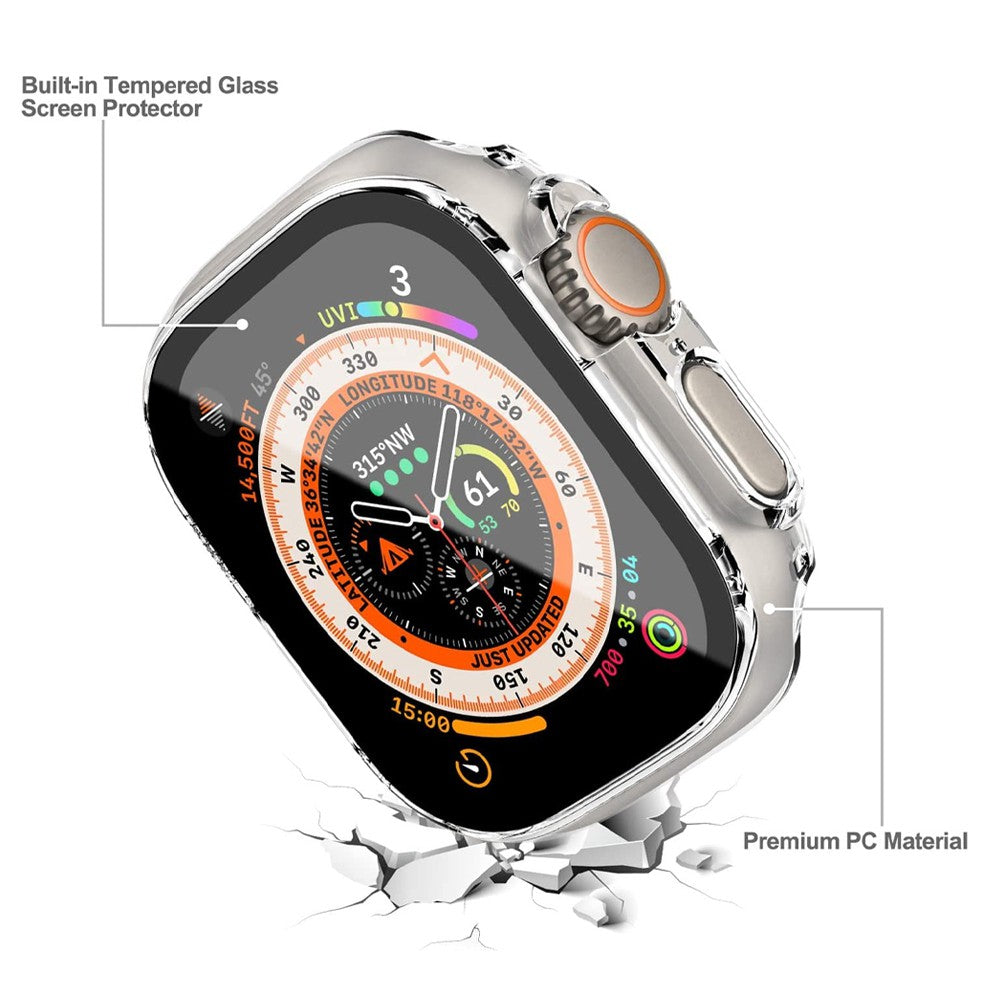 Re-Define Hard PC Case with Tempered Glass Screen Protector for Apple Watch Ultra 49mm