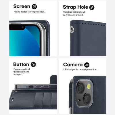 iPhone 17   Mercury Blue Moon Diary Case With Magnetic Ring
