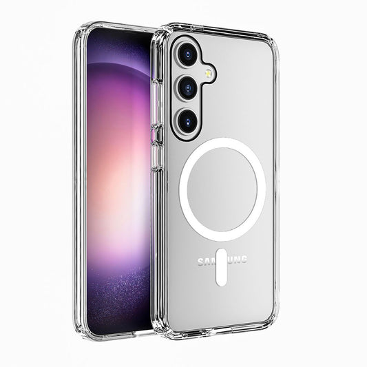 UTIA Shockproof Transparent Magsafe Cover Case for Samsung Galaxy S24 Plus-Transparent