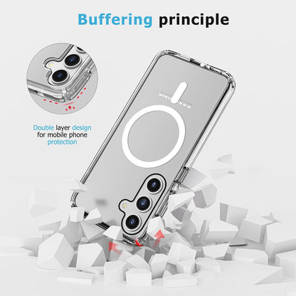 UTIA Shockproof Transparent Magsafe Cover Case for Samsung Galaxy S24 Plus-Transparent