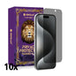 Kinglas 10 Packs Privacy Tempered Glass Screen Protector For iPhone 15 Plus / 15 Pro Max / 16 Plus
