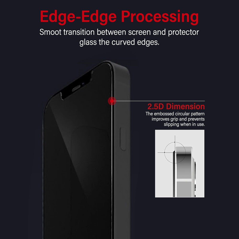 Kinglas Privacy Tempered Glass Screen Protector for iPhone X / XS / 11 Pro
