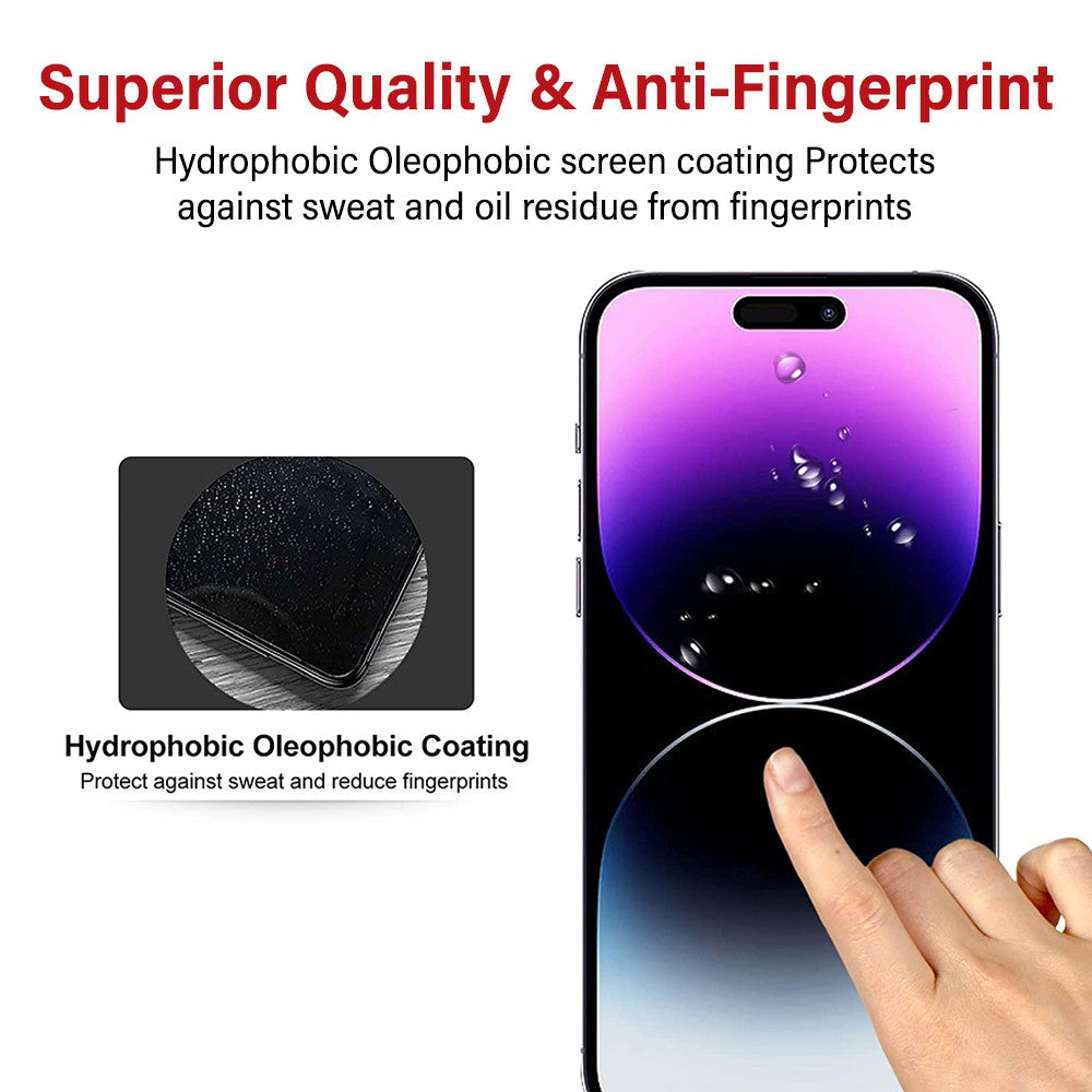 Kinglas 10 Packs Tempered Glass Screen Protector For iPhone 16 Pro Max