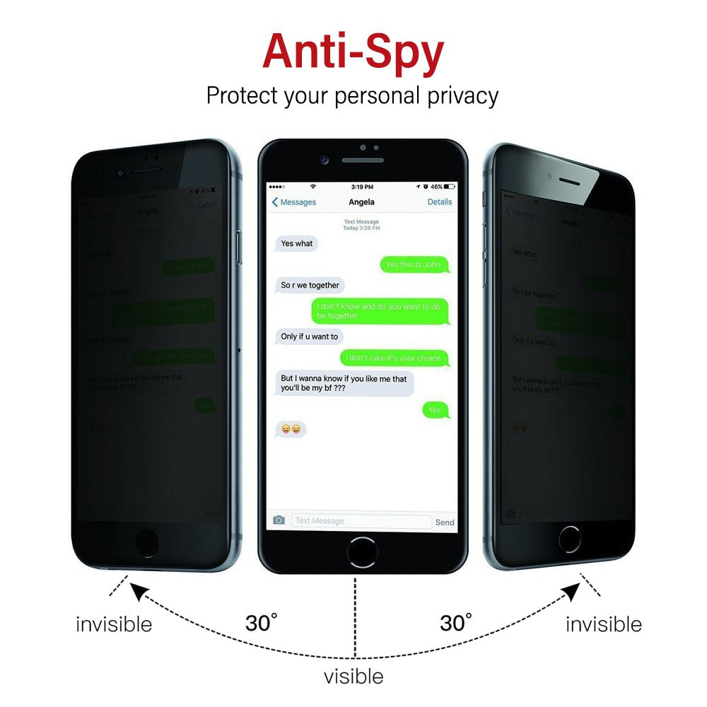 Kinglas Privacy Tempered Glass Screen Protector for iPhone 7 Plus / 8 Plus