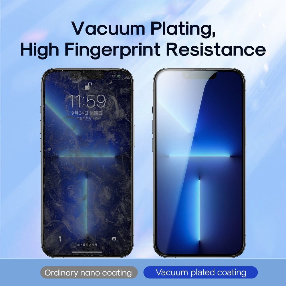 Kinglas Full Screen Black Edge Tempered Glass Screen Protector for  iPhone 13 Pro Max / 14 Plus
