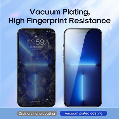 Kinglas Full Screen Black Edge Tempered Glass Screen Protector for  iPhone 13 Pro Max / 14 Plus