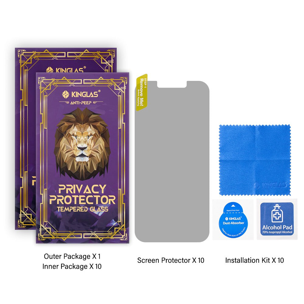 Kinglas Privacy Tempered Glass Screen Protector For iPhone XS Max / 11 Pro Max